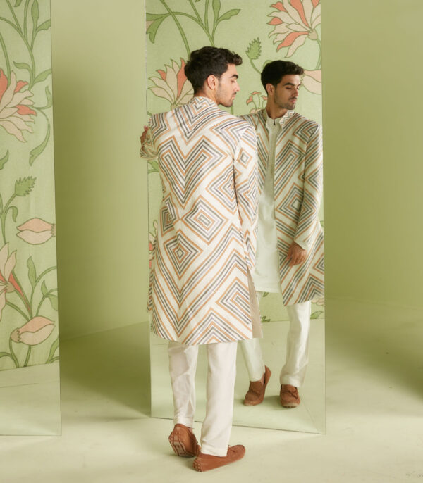 Ivory Long Jacket Set - Image 4