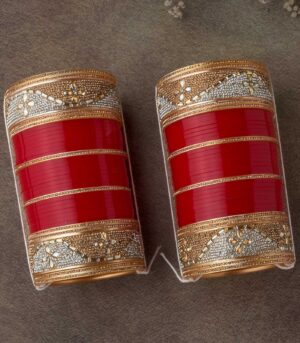 Red Womens Pair of Chuda Set