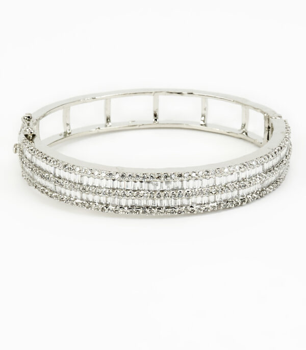 Zia Silver Plated Zircon Womens Kadas - Image 3