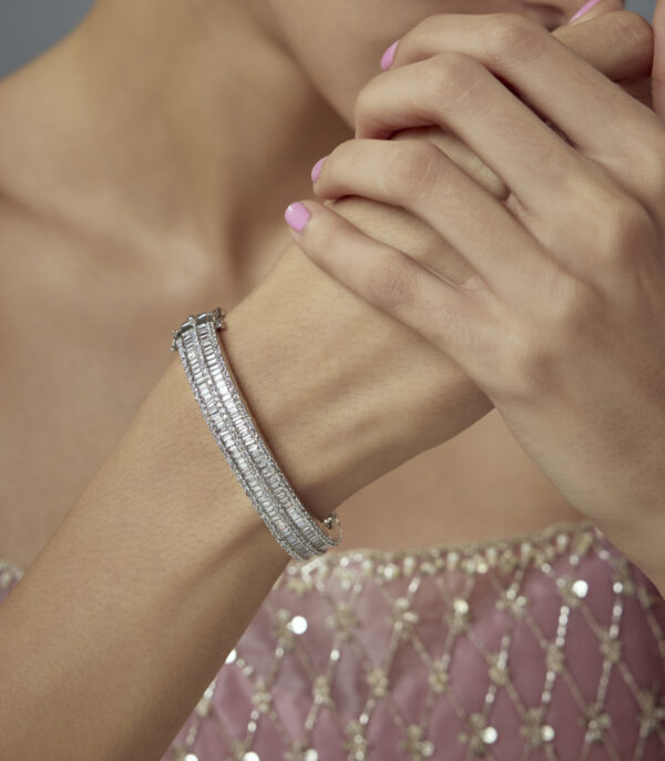 Zia Silver Plated Zircon Womens Kadas - Image 2
