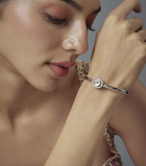 Gold Plated Zircon Womens Kadas