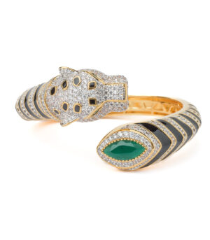 Florence Gold Plated Green Womens Kada