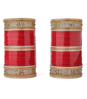 Red Womens Pair of Chuda Set
