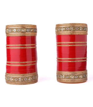 Red Womens Pair of Chuda Set