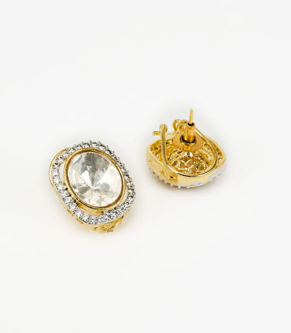 Polki Womens Pair of Studs Earrings - Image 3