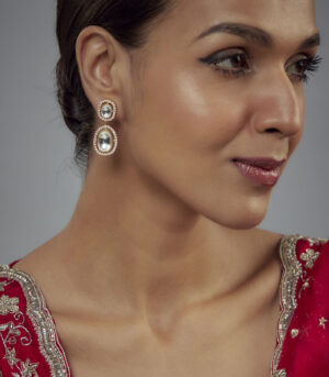 Polki Womens Pair of Danglers Earrings