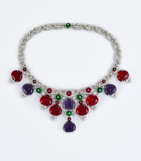 Multicolored Womens Contemporary Short Necklace Set - Image 2