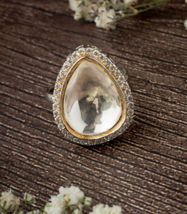 Gold Plated Womens Zircon Ring