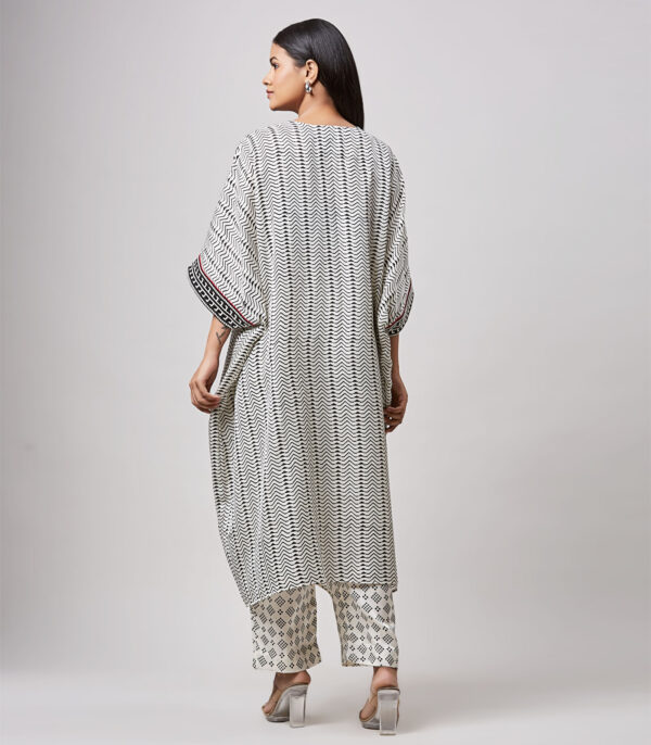 METRO BLOCK PRINT KAFTAN SET - Image 2