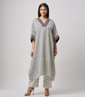 METRO BLOCK PRINT KAFTAN SET
