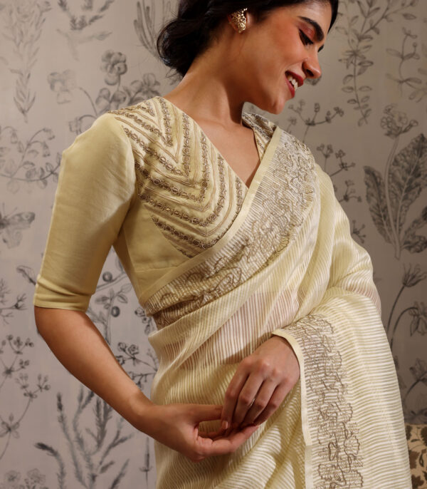 Jhilika - Saree- Yellow - Image 3