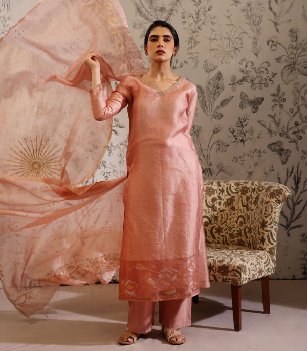 Udaya - Kurta Set- Old Rose - Image 3