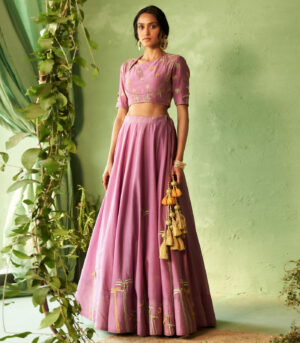 Angrakha style lehenga set