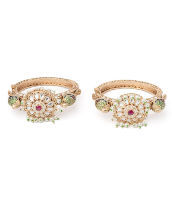 Gold Plated Kundan/Polki Bangles