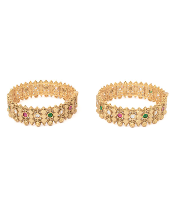 Gold Plated Temple Bangles