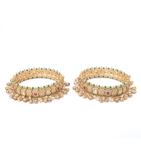 Gold Plated Temple Bangles