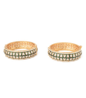 Gold Plated Kundan/Polki Bangles