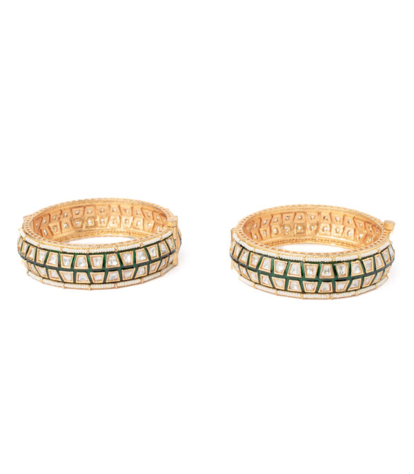 Gold Plated Kundan/Polki Bangles