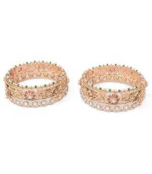 Gold Plated Temple Bangles