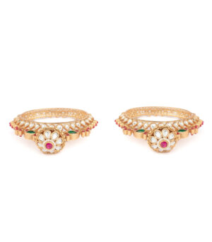 Gold Plated Kundan/Polki Bangles