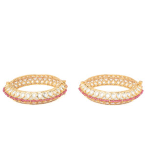 Gold Plated Kundan/Polki Bangles