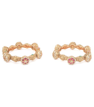 Gold Plated Synthetic Stone Bangles