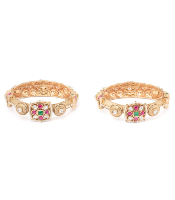 Gold Plated Synthetic Stone Bangles