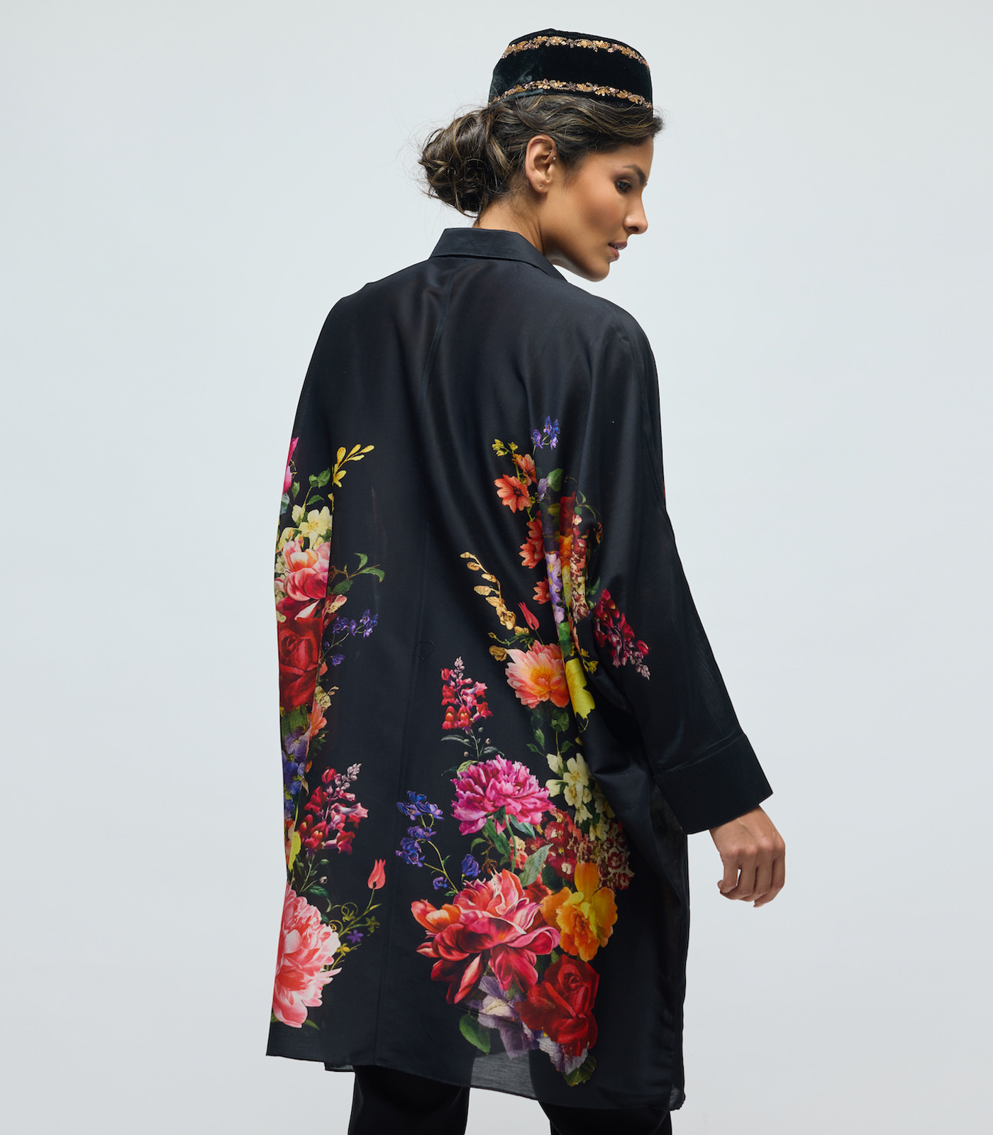 Floral printed Chanderi Tunic - Image 2