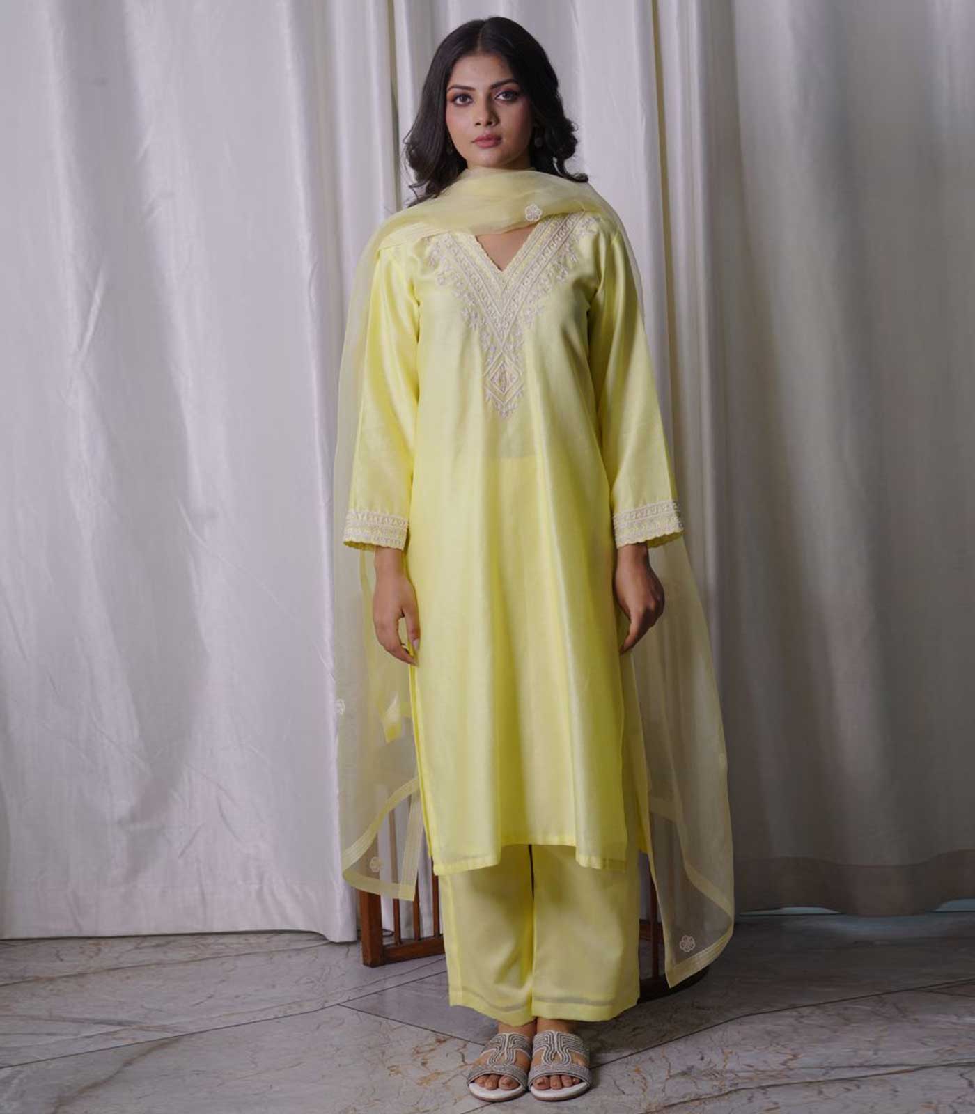 Yellow kurta set