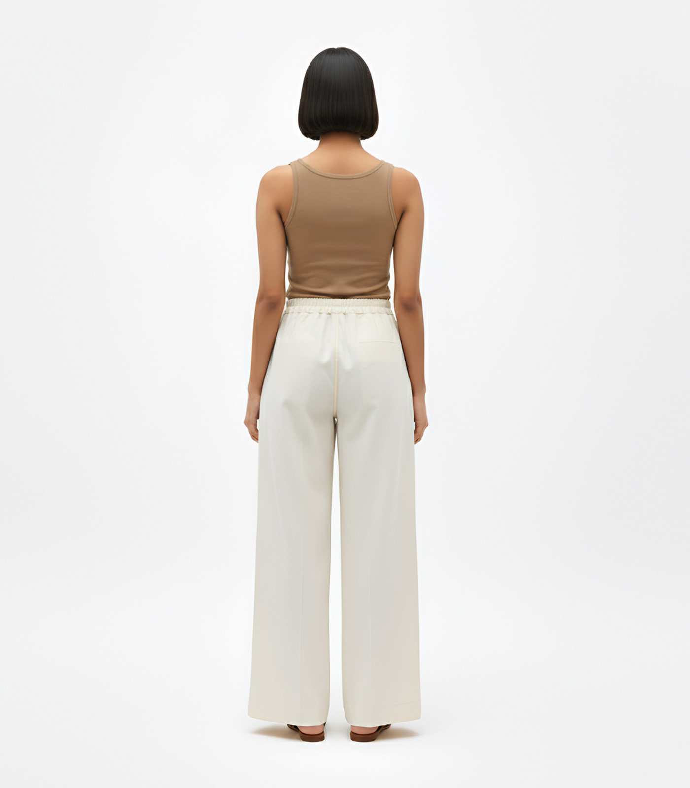 Ivory-Mango Yellow Pintucks Pant Set - Image 4