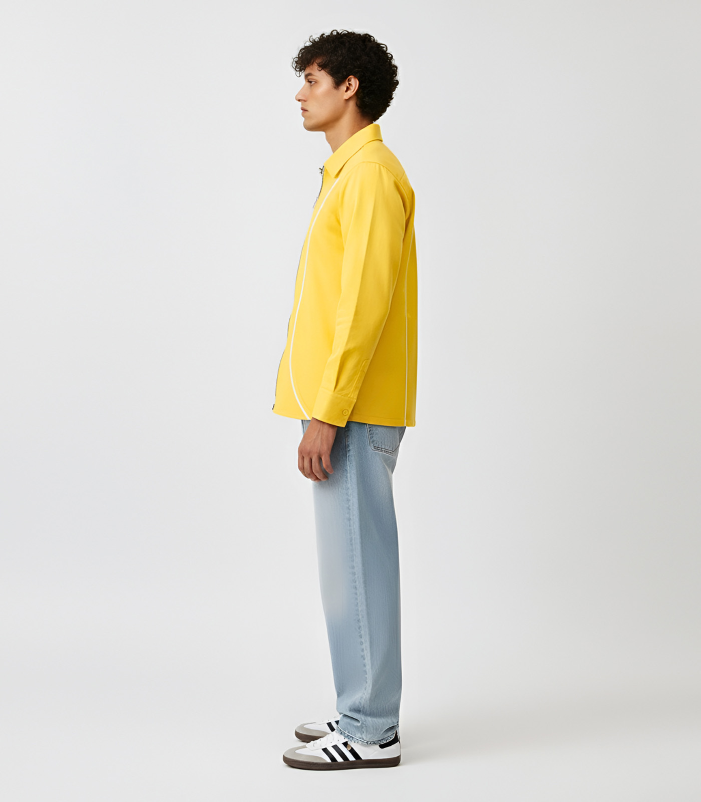 Ivory-Mango Yellow Zip Shirt - Image 3