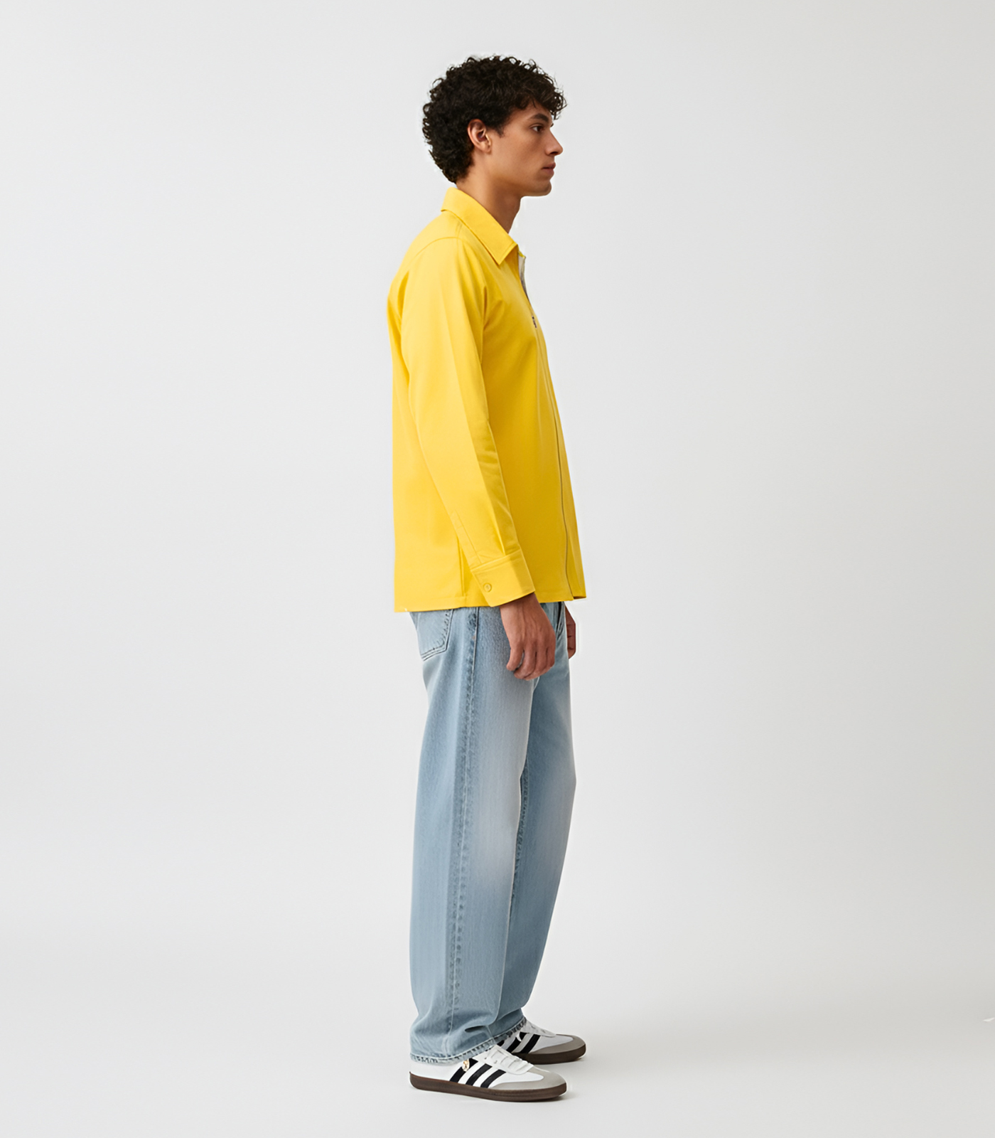 Ivory-Mango Yellow Zip Shirt - Image 4