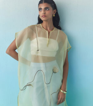 Cocoon sheer overlay-Butter yellow