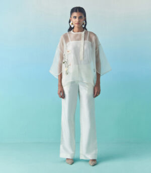 Sheer summer bloom top