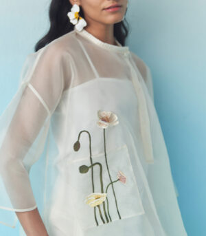 Sheer summer bloom top