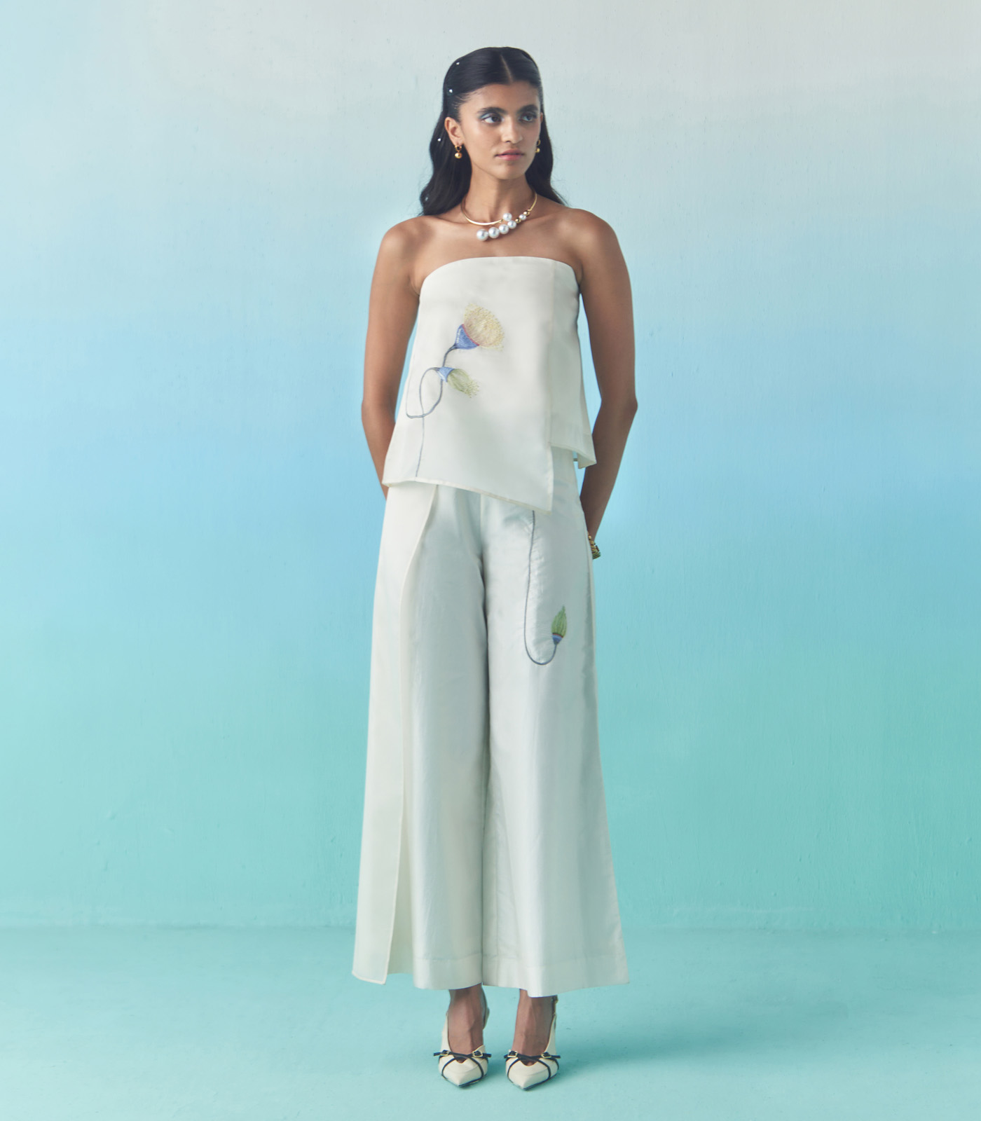 Bloom tube top and trousers set