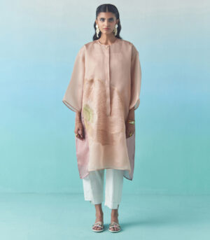 Peach sorbet anti-fit kurta