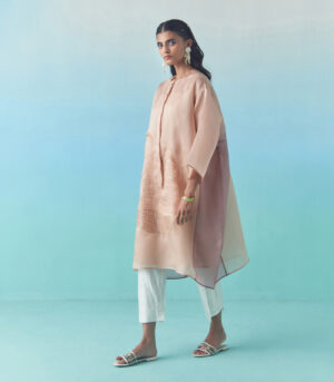 Peach sorbet anti-fit kurta