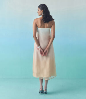 PEACH SORBET TUBE DRESS