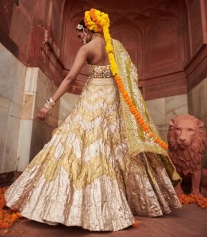 Chandi Sona Chevron Lampi Lehenga