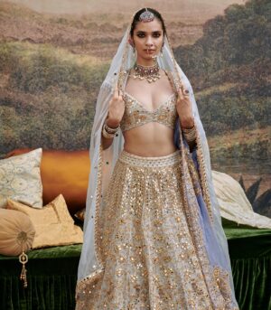 Khwab Sitara Lehenga and Veil