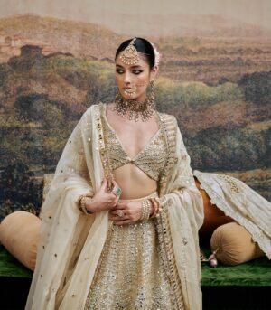 Shvet Afsana Lehenga with Single Dupatta