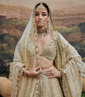 Shvet Afsana Lehenga  and Veil