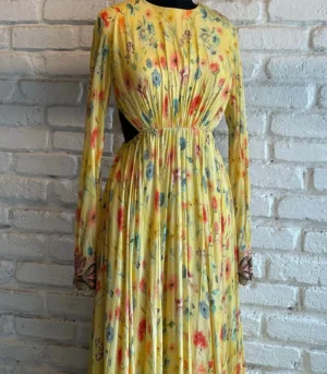 Yellow Cutout Maxi Dress