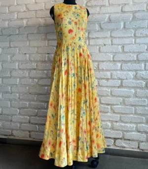 Floral Waistdrop Maxi Dress