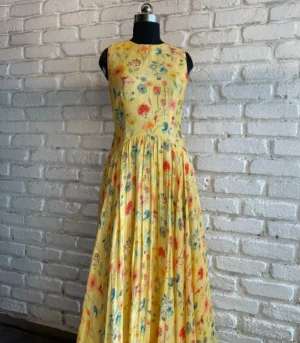 Floral Waistdrop Maxi Dress