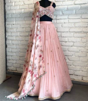 Pink Poetry Lehenga