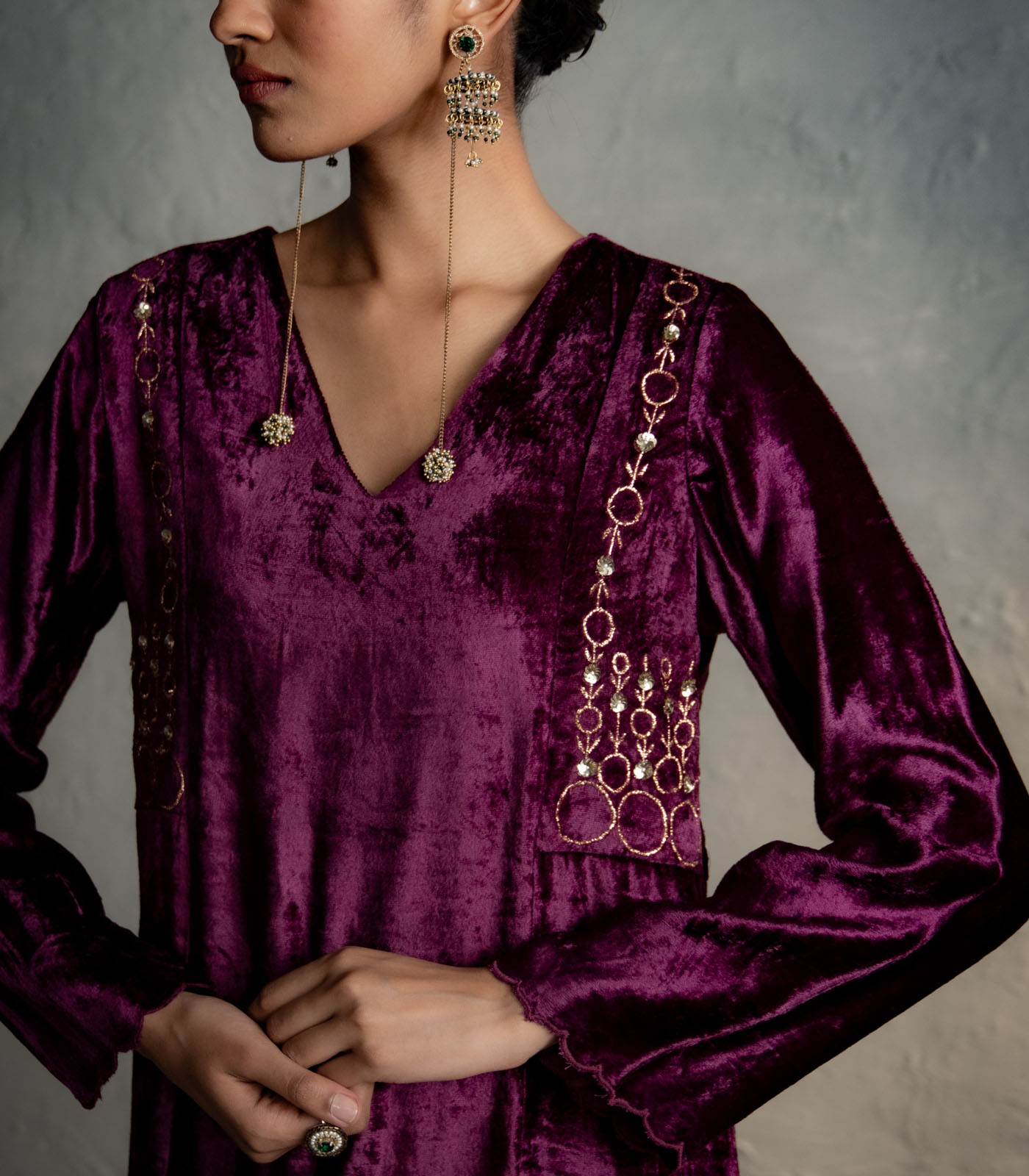 Phiran Style Velvet kurta Set - Image 2