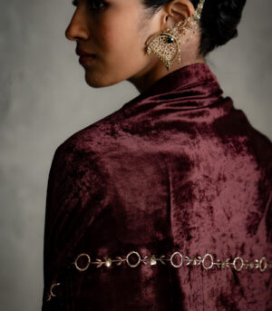 Maaya Brown V neck kurta Set