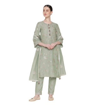 VRINDA GOTA JAAL KURTA SET